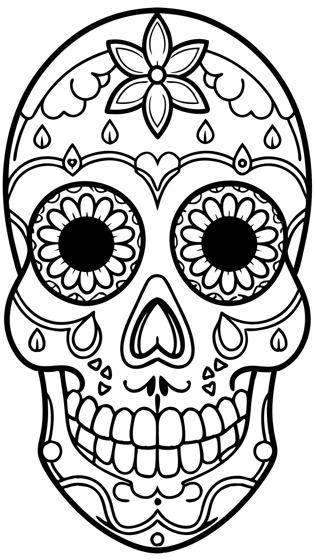 skull printable coloring pages